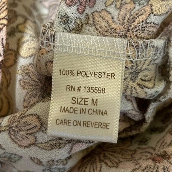 Liberty Love Fall Floral Peasant Bohemian Country Girl Dress Size M - Picture 4 of 5